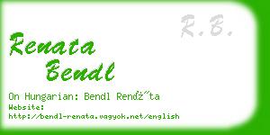 renata bendl business card